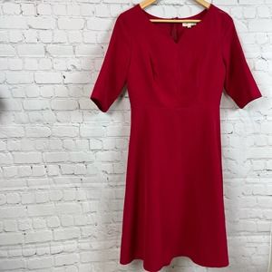 Metisu  Fit and Flare Red 3/4 sleeve dress NWOT Small
